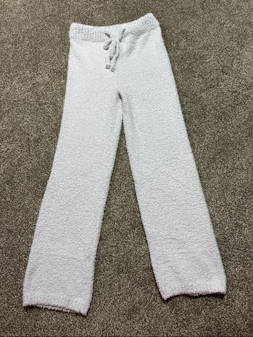MissCosy Plush Drawstring Lounge Pants - Light Gray size 6 Miss Cosy